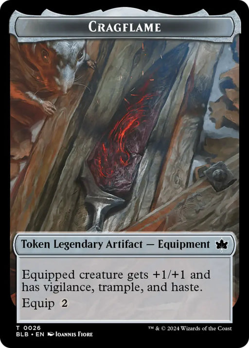 Cragflame Token [Bloomburrow Tokens] - MTG Single