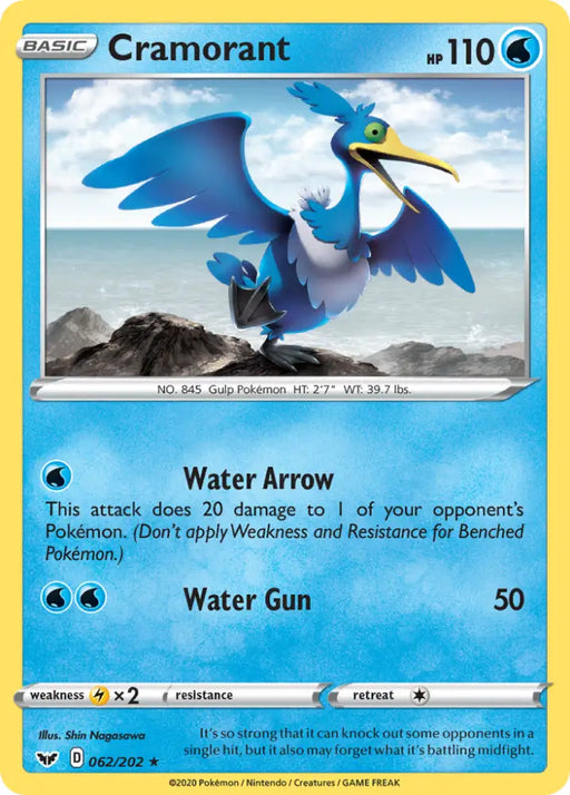 Cramorant (062/202) [Sword & Shield: Base Set] - Pokemon Single