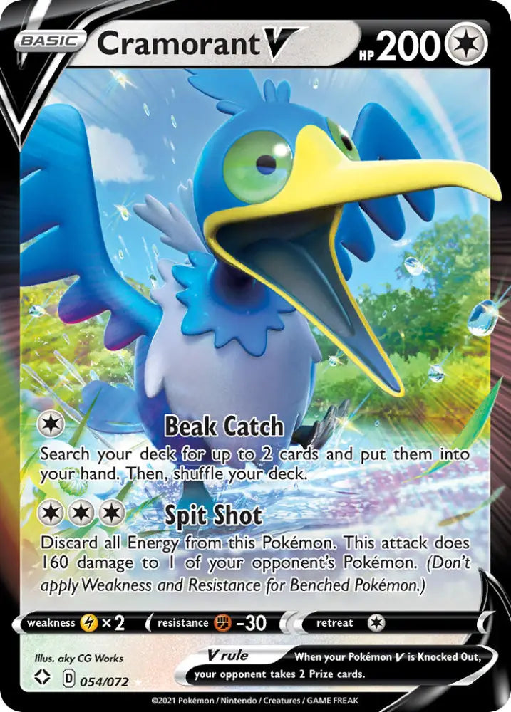Cramorant V (054/072) [Sword & Shield: Shining Fates] - Pokemon Single