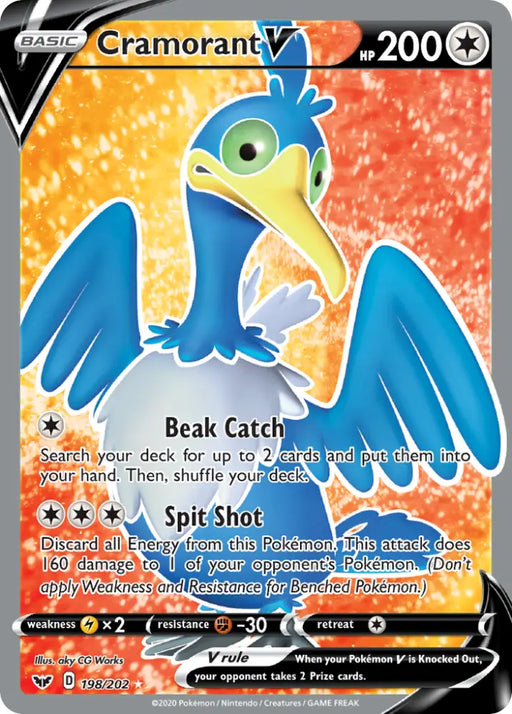 Cramorant V (198/202) [Sword & Shield: Base Set] - Pokemon Single