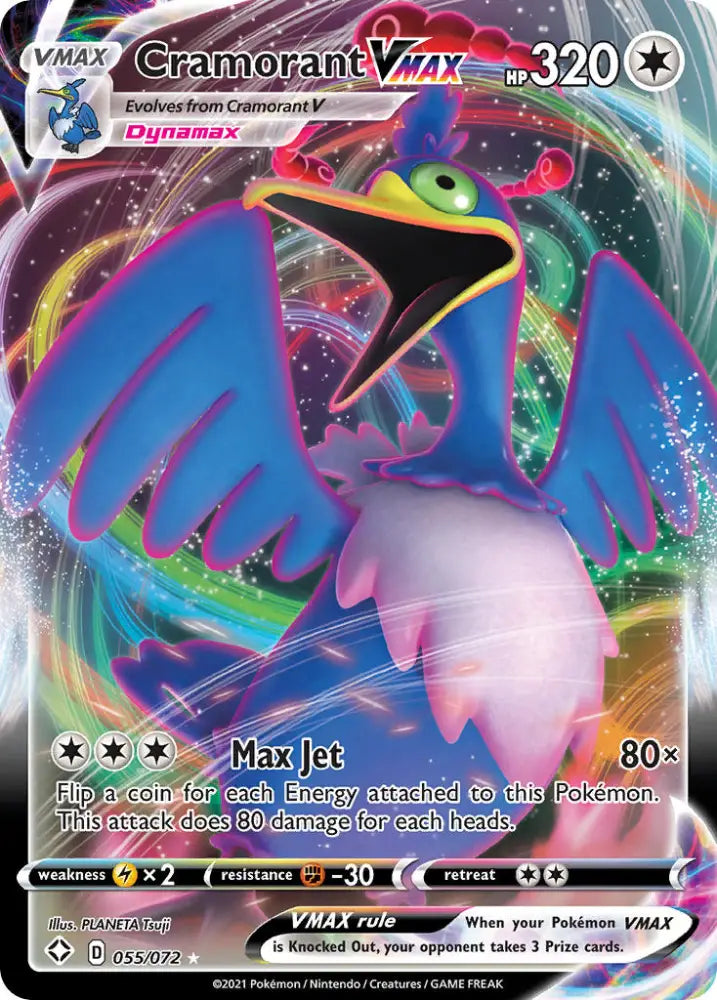 Cramorant VMAX (055/072) [Sword & Shield: Shining Fates] - Pokemon Single