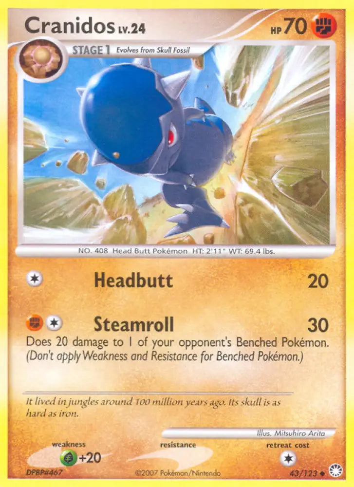 Cranidos (43/123) [Diamond & Pearl: Mysterious Treasures] - Pokemon Single