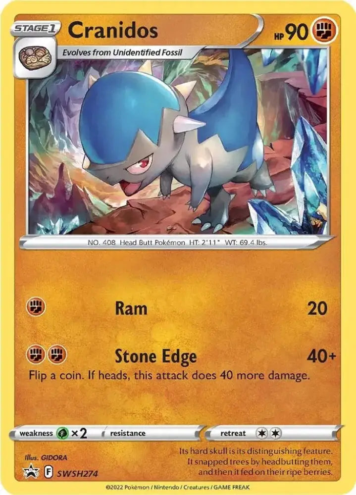 Cranidos (SWSH274) [Sword & Shield: Black Star Promos] - Pokemon Single