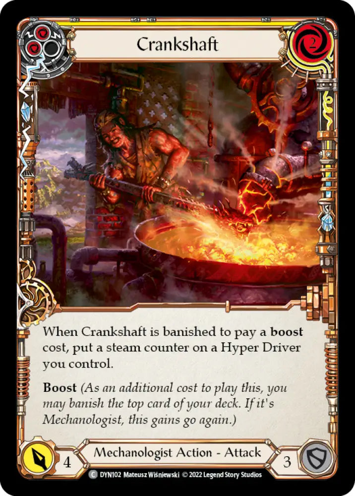 Crankshaft (Yellow) [Dynasty] Rainbow Foil - Flesh And Blood Single