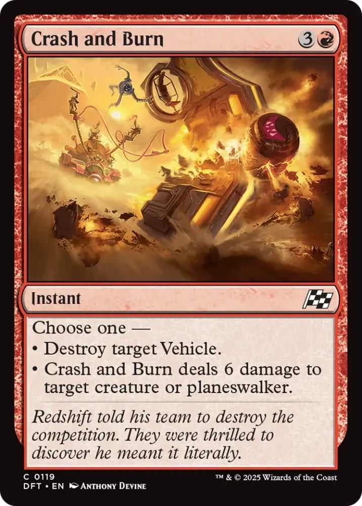 Crash and Burn [Aetherdrift] - MTG Single