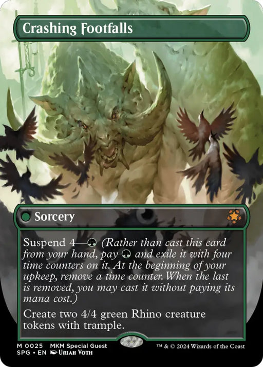 Crashing Footfalls (Borderless) [Murders at Karlov Manor Special Guests] - MTG Single