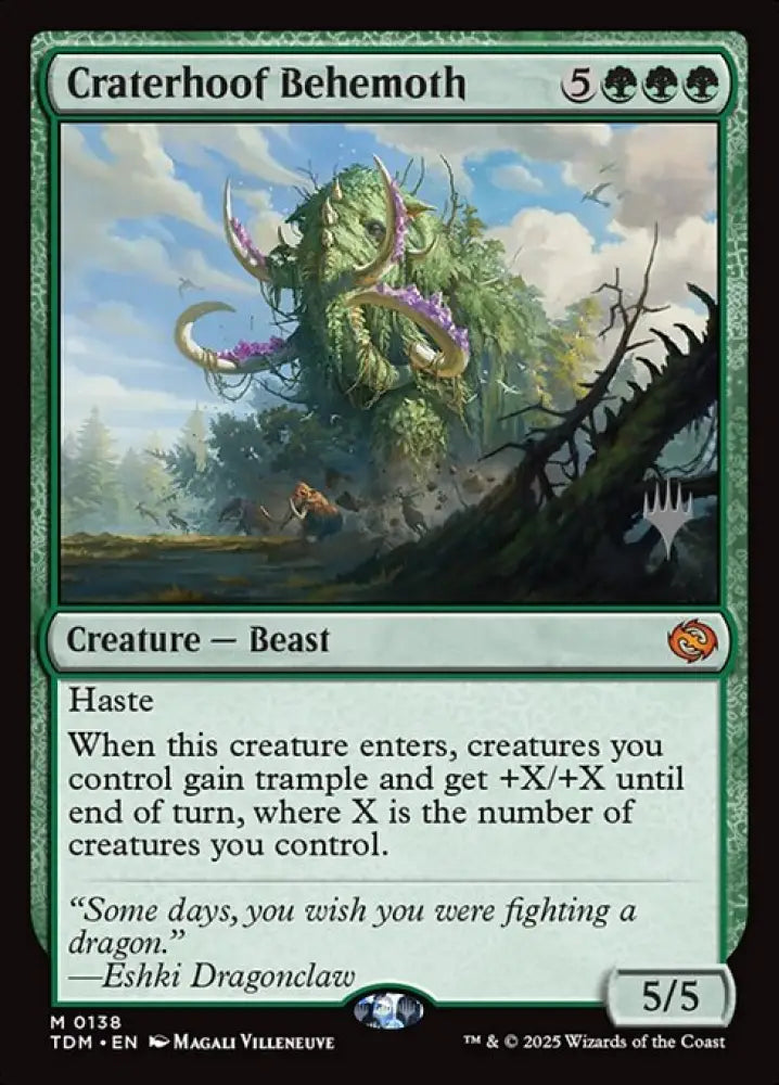 Craterhoof Behemoth (138p) [Tarkir: Dragonstorm Promos]