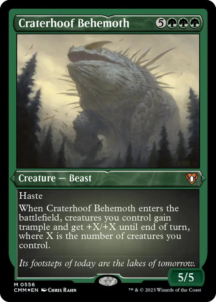 Craterhoof Behemoth (Foil Etched) [Commander Masters] - MTG Single