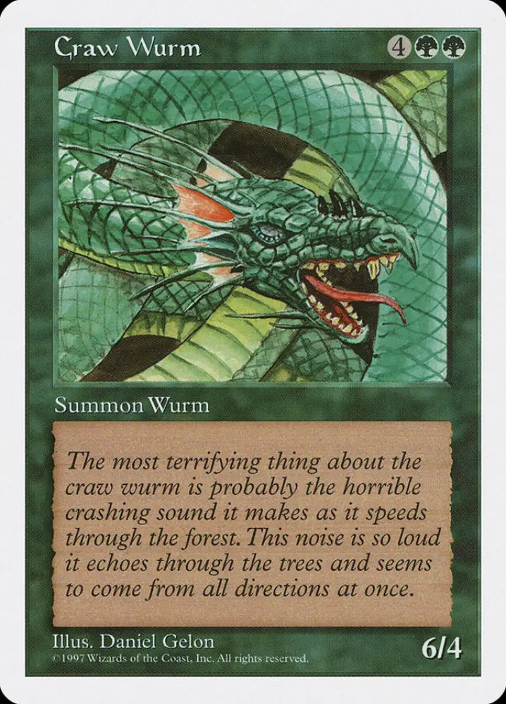 Craw Wurm [Fifth Edition] - MTG Single