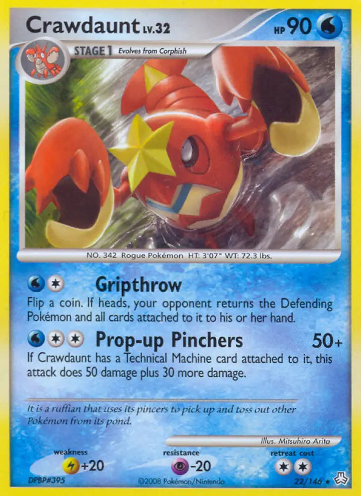 Crawdaunt (22/146) [Diamond & Pearl: Legends Awakened] - Pokemon Single