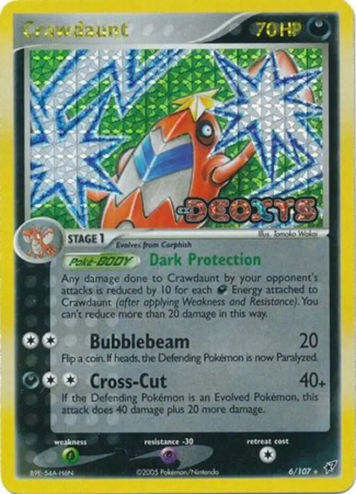 Crawdaunt (6/107) (Stamped) [EX: Deoxys] - Pokemon Single