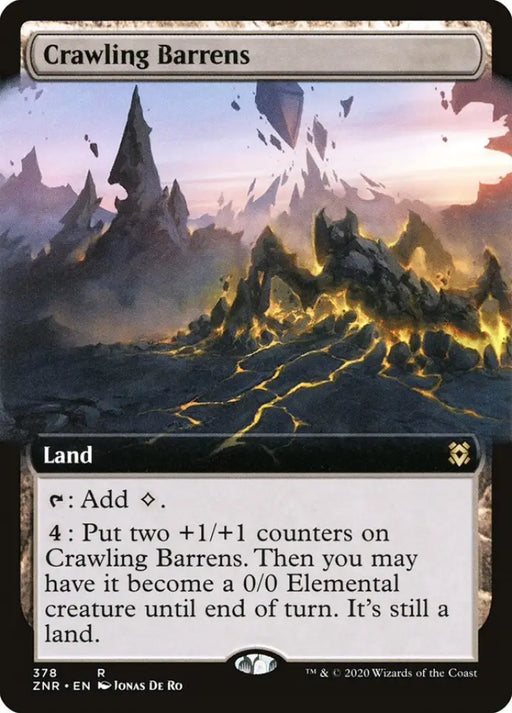 Crawling Barrens (Extended Art) [Zendikar Rising] - MTG Single