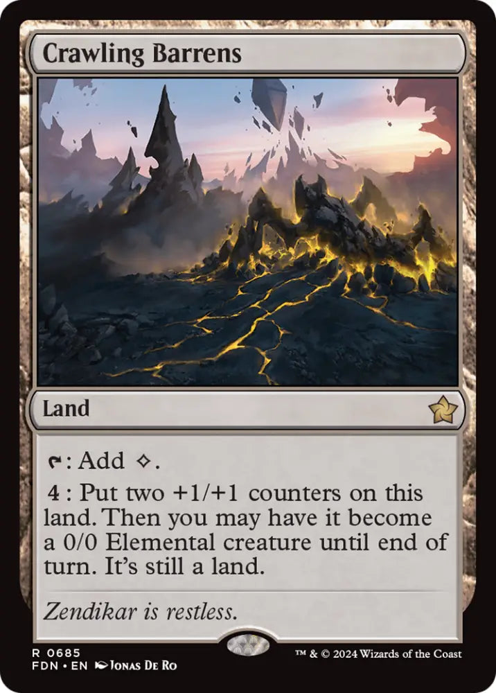 Crawling Barrens [Foundations] - MTG Single