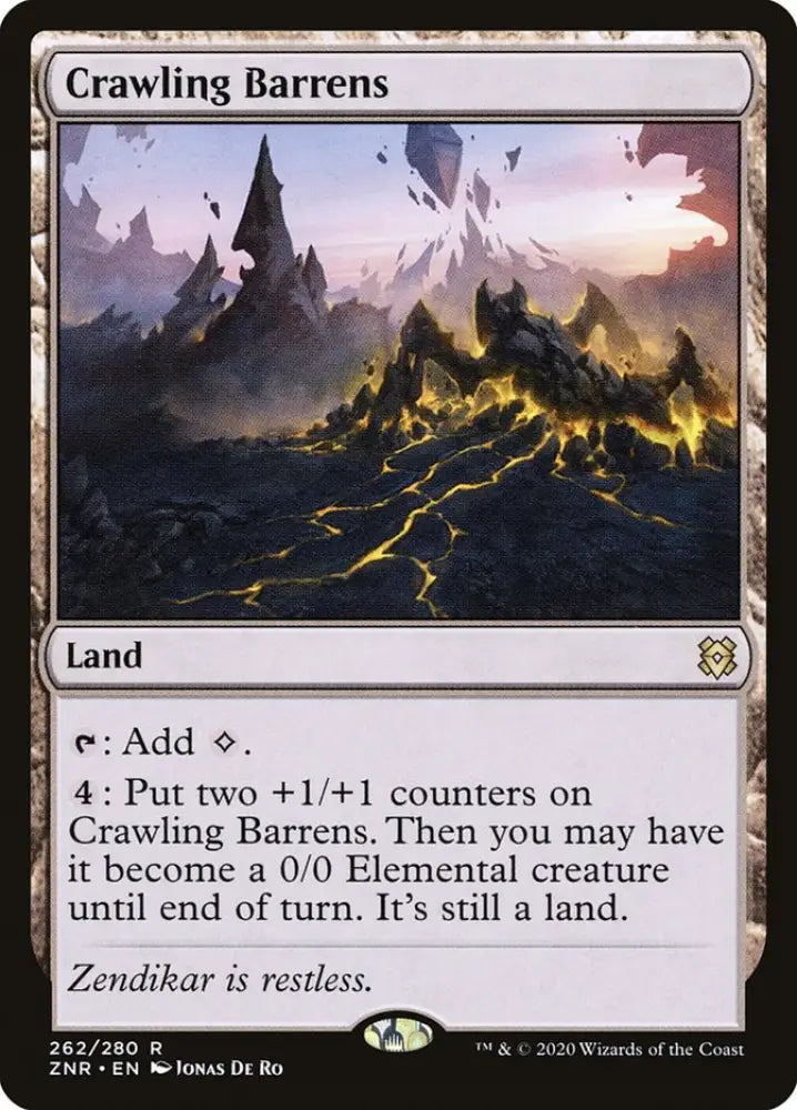 Crawling Barrens [Zendikar Rising] - MTG Single