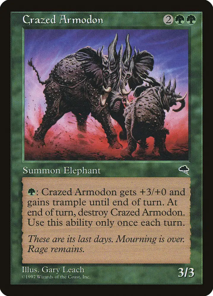 Crazed Armodon [Tempest] - MTG Single