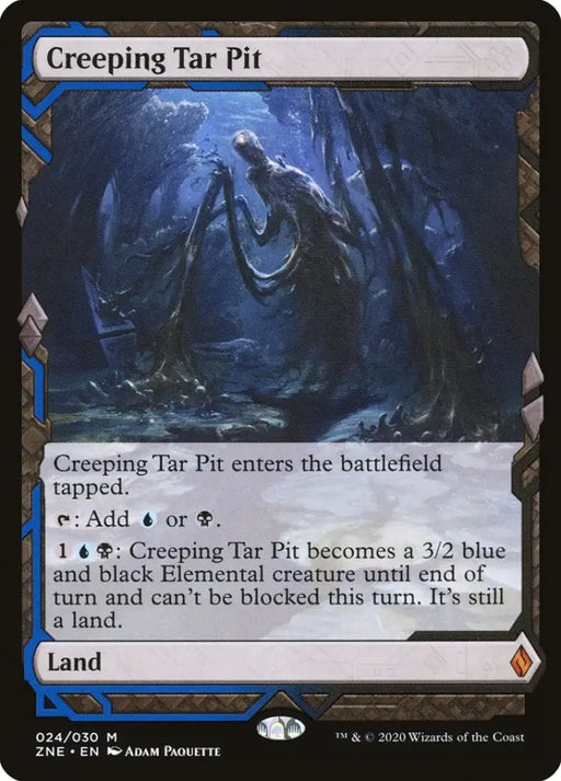 Creeping Tar Pit (Expeditions) [Zendikar Rising Expeditions] - MTG Single