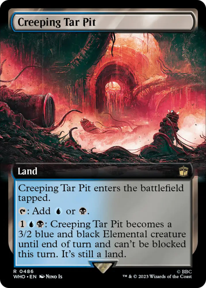 Creeping Tar Pit (Extended Art) [Doctor Who] - MTG Single