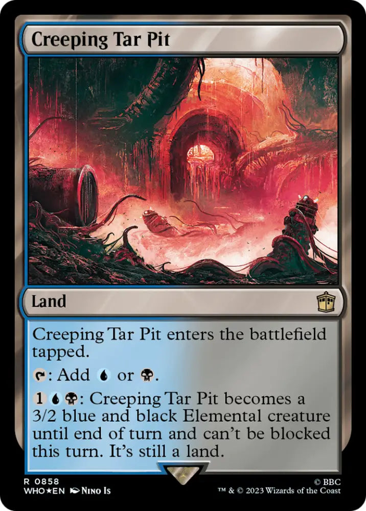 Creeping Tar Pit (Surge Foil) [Doctor Who] - MTG Single