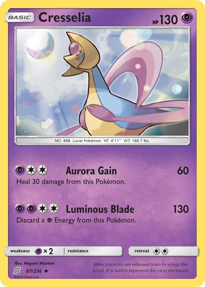 Cresselia (87/236) [Sun & Moon: Unified Minds] - Pokemon Single