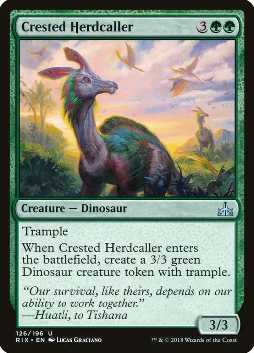 Crested Herdcaller [Rivals of Ixalan] - MTG Single