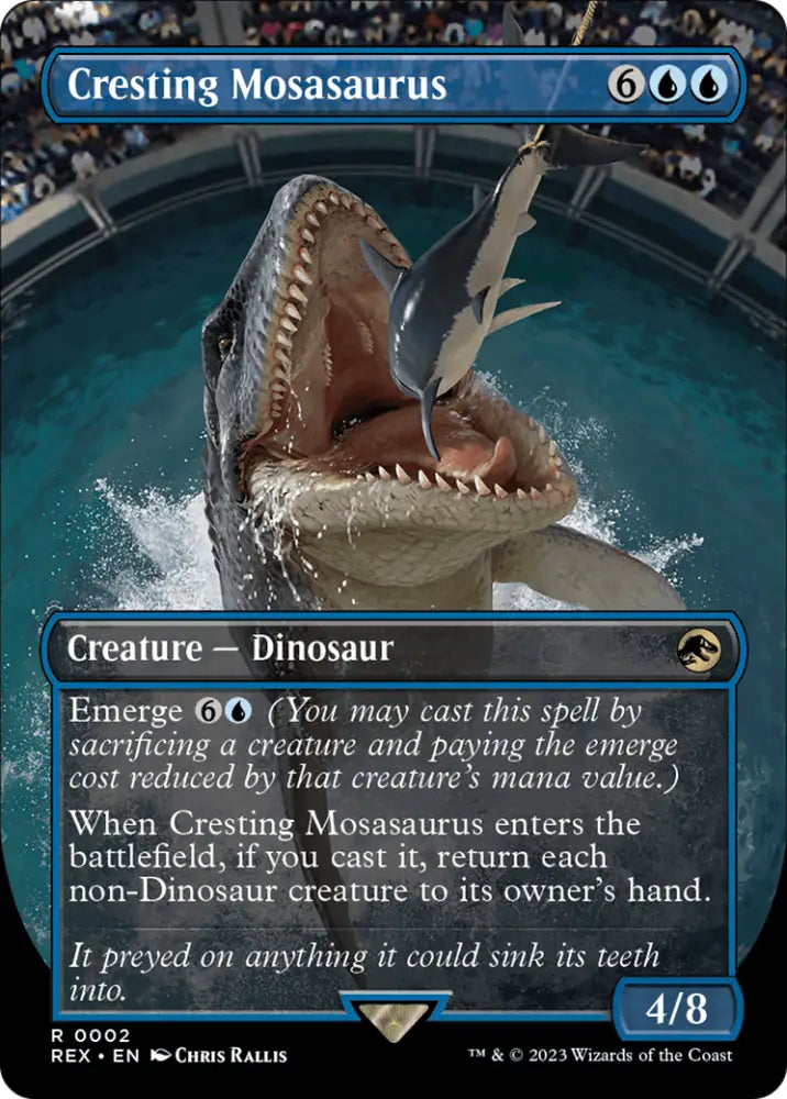 Cresting Mosasaurus (Borderless) [Jurassic World Collection] - MTG Single