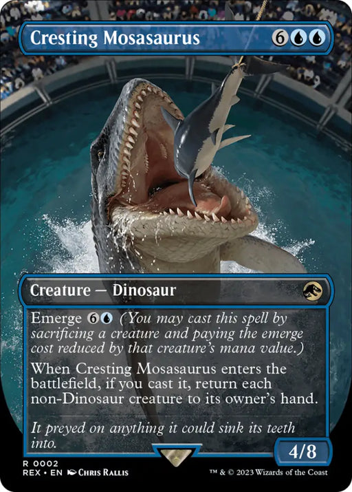 Cresting Mosasaurus (Borderless) [Jurassic World Collection] - MTG Single
