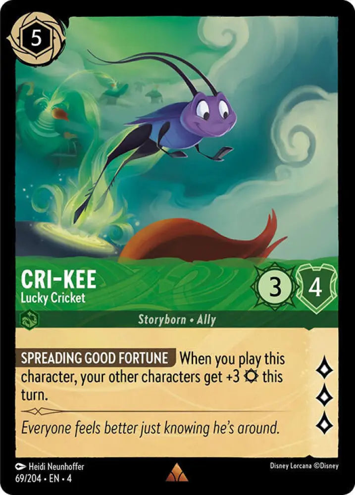 Cri-Kee - Lucky Cricket (69/204) [Ursula’s Return] - Lorcana Single