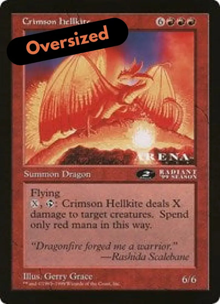 Crimson Hellkite (Oversized) [Oversize Cards] - MTG Single