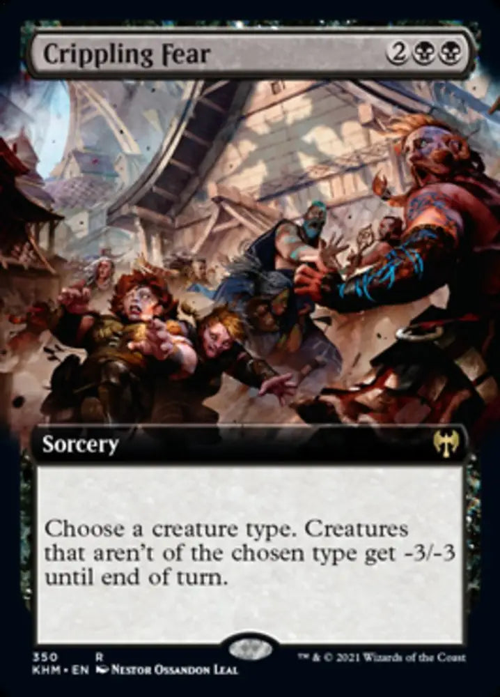 Crippling Fear (Extended Art) [Kaldheim] - MTG Single