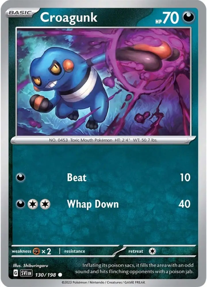 Croagunk (130/198) [Scarlet & Violet: Base Set] - Pokemon Single