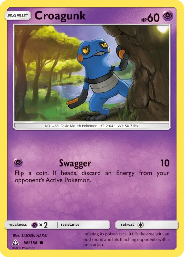 Croagunk (56/156) [Sun & Moon: Ultra Prism] - Pokemon Single
