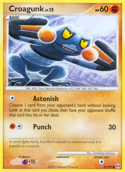 Croagunk (61/99) [Platinum: Arceus] - Pokemon Single