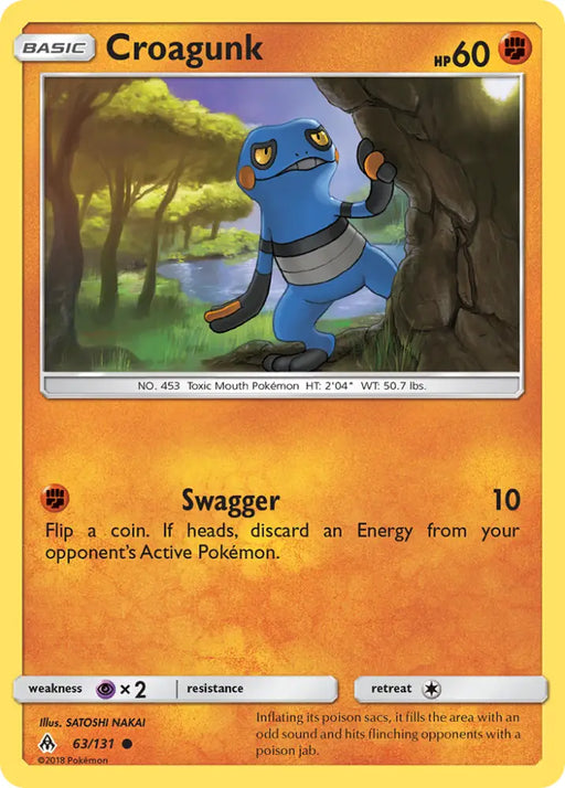Croagunk (63/131) [Sun & Moon: Forbidden Light] - Pokemon Single