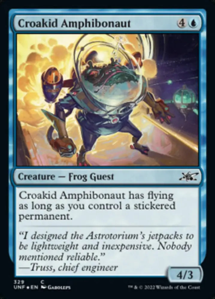 Croakid Amphibonaut (Galaxy Foil) [Unfinity] - MTG Single