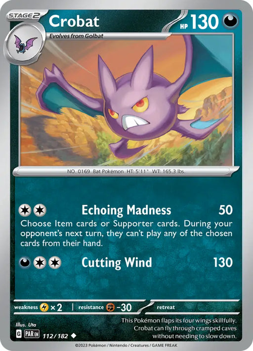 Crobat (112/182) [Scarlet & Violet: Paradox Rift] - Pokemon Single