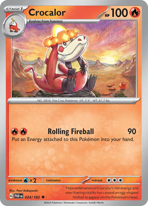 Crocalor (024/182) [Scarlet & Violet: Paradox Rift] - Pokemon Single