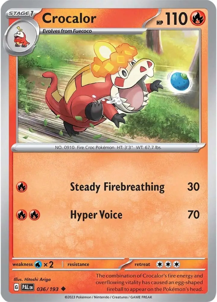 Crocalor (036/193) [Scarlet & Violet: Paldea Evolved] - Pokemon Single