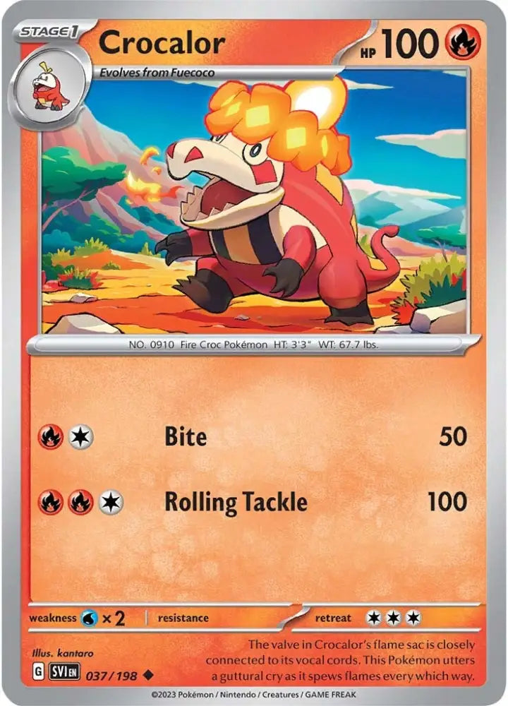 Crocalor (037/198) [Scarlet & Violet: Base Set] - Pokemon Single