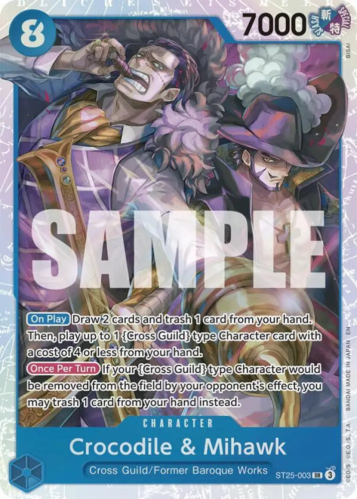 Crocodile & Mihawk (ST25-003) [Starter Deck 25: BLUE Buggy]