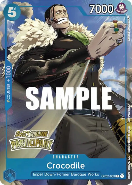 Crocodile (Online Regional 2023) [Participant] (OP02-053) [One Piece Promotion Cards]