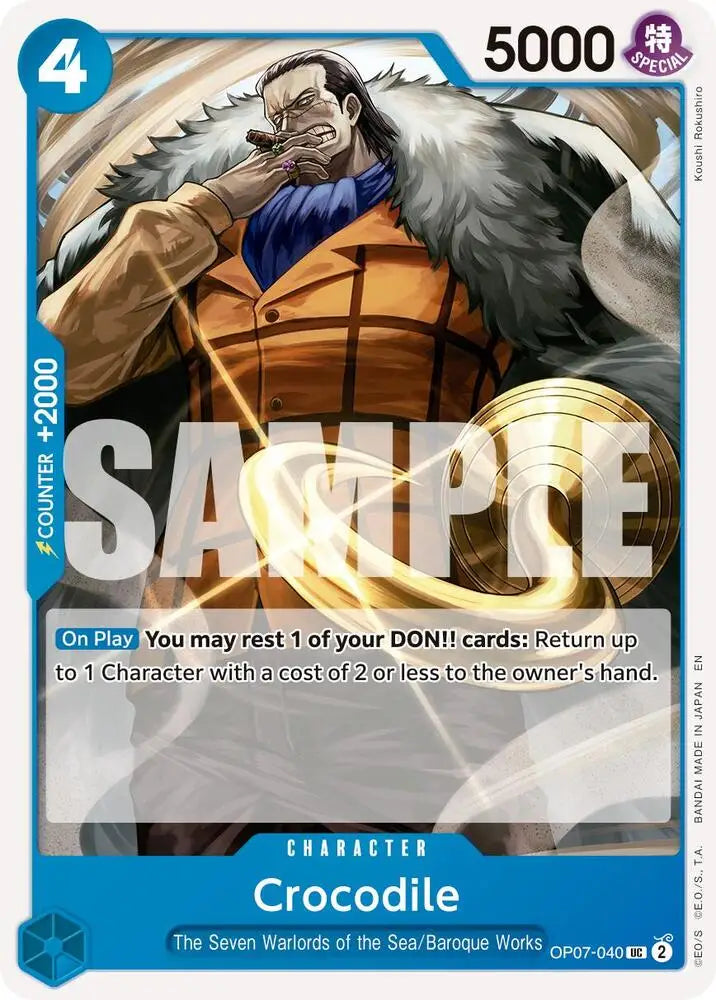 Crocodile - OP07-040 (Reprint) [Premium Booster -The Best- Vol. 2]