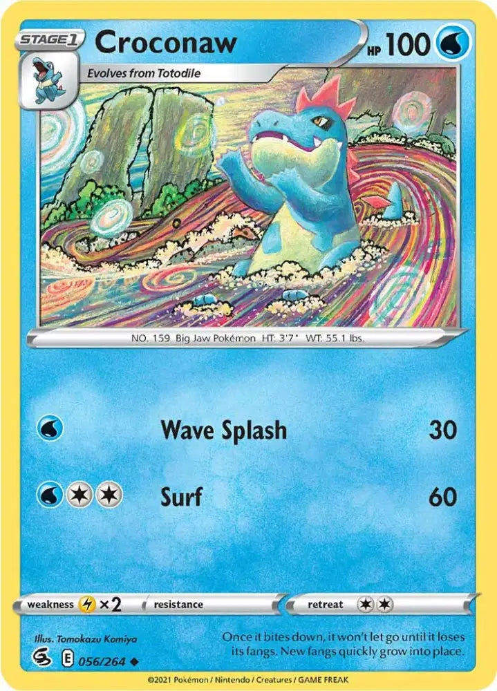 Croconaw (056/264) [Sword & Shield: Fusion Strike] - Pokemon Single