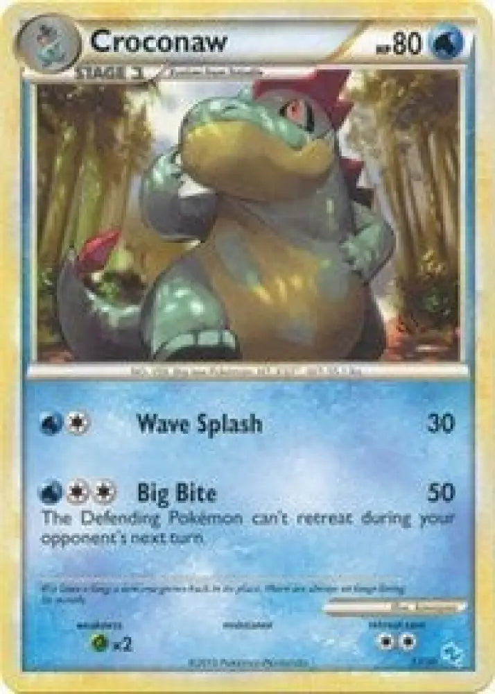 Croconaw (13/30) [HeartGold & SoulSilver: Trainer Kit - Gyarados] - Pokemon Single
