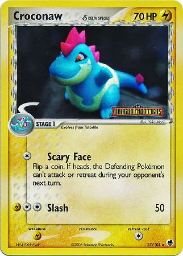 Croconaw (27/101) (Delta Species) (Stamped) [EX: Dragon Frontiers] - Pokemon Single