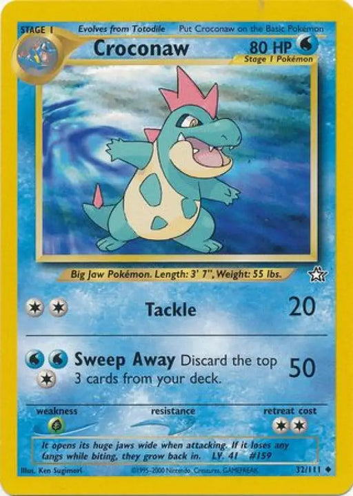 Croconaw (32/111) [Neo Genesis Unlimited] - Pokemon Single