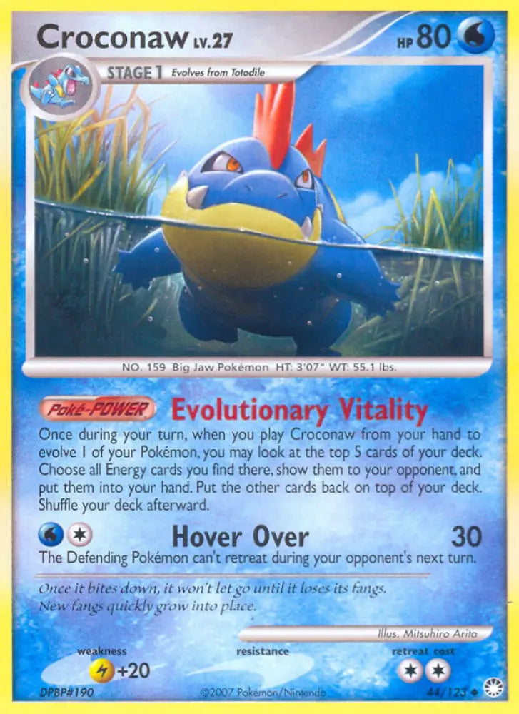 Croconaw (44/123) [Diamond & Pearl: Mysterious Treasures] - Pokemon Single