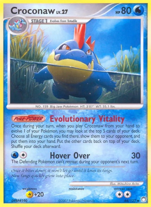 Croconaw (44/123) [Diamond & Pearl: Mysterious Treasures] - Pokemon Single