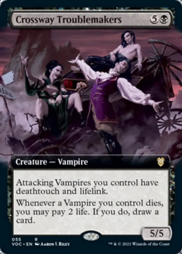 Crossway Troublemakers (Extended Art) [Innistrad: Crimson Vow Commander] - MTG Single