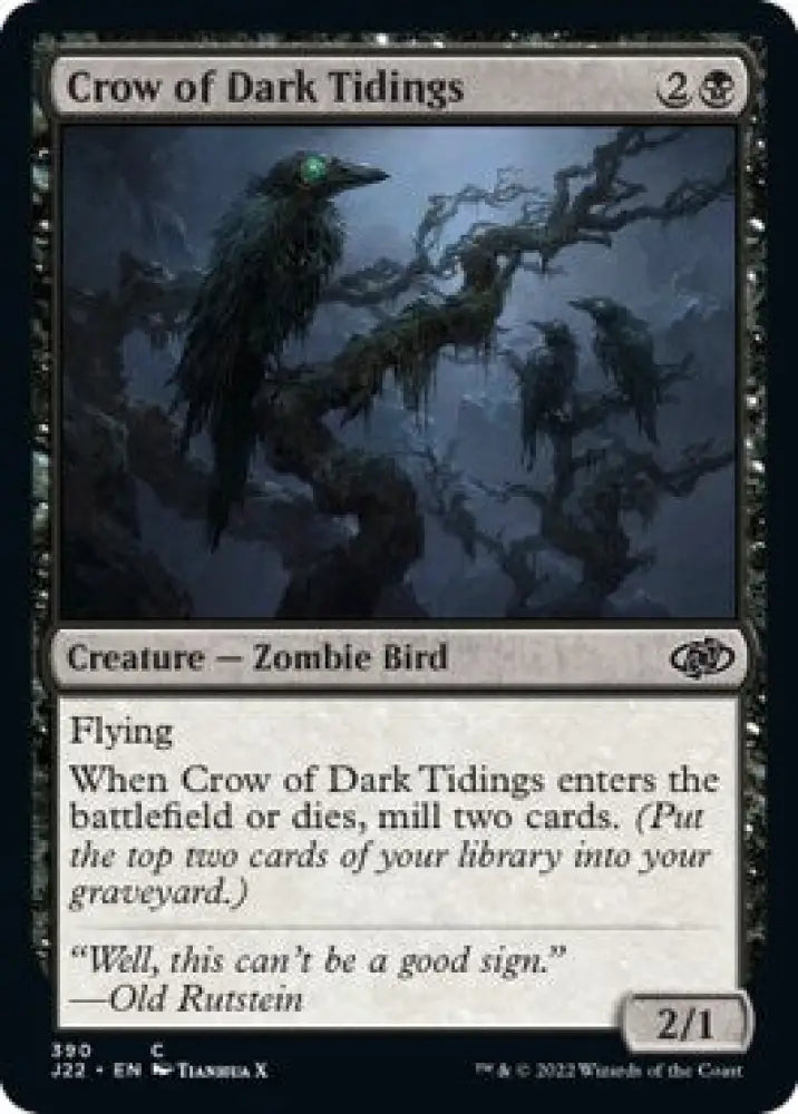 Crow of Dark Tidings [Jumpstart 2022] - MTG Single