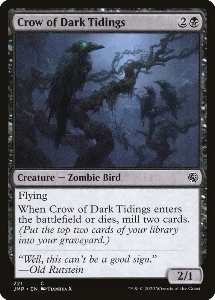 Crow of Dark Tidings [Jumpstart] - MTG Single